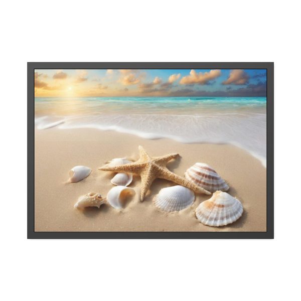 93854-640.jpg Sandy Beach With Seashells I Framed Poster