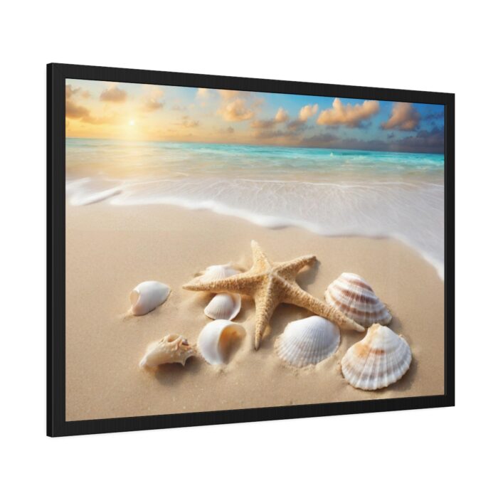 Sandy Beach With Seashells I Framed Poster - Image 2