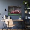 93854-74.jpg Red Old Beetle Car Framed Poster