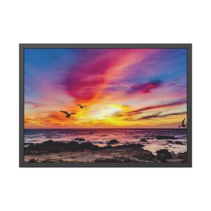 Pink Sky Sunset Framed Poster