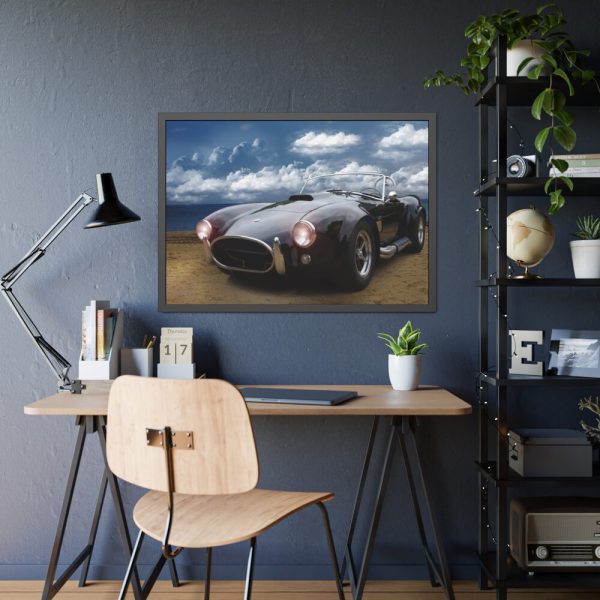 Oldtimer Cobra Car Framed Poster