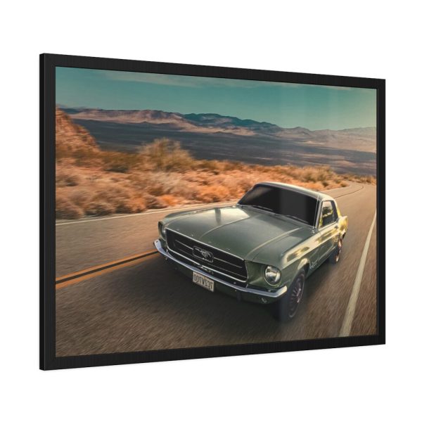 93855-113.jpg Mustang on the Road Framed Poster