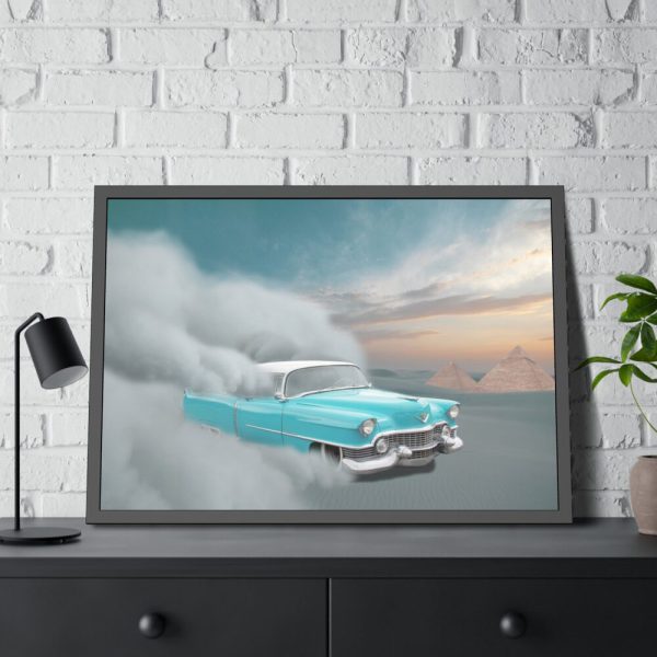 93855-127.jpg Cadillac in Desert Framed Poster