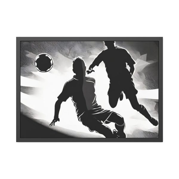 93855-176.jpg Soccer Players With The Ball Framed Poster