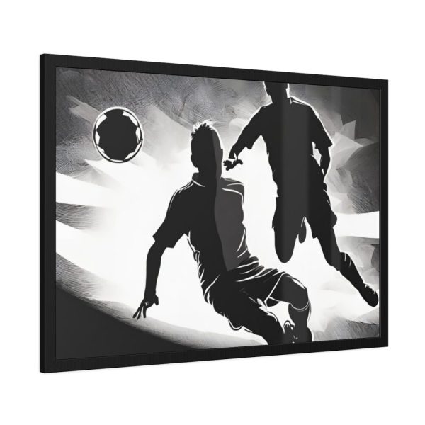 93855-177.jpg Soccer Players With The Ball Framed Poster