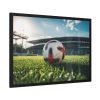 93855-185.jpg Soccer Ball On The Field Framed Poster