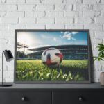 Soccer Ball On The Field Framed Poster - Image 8
