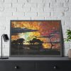 Landcape Sunset in Summer Framed Poster