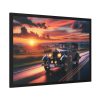 93855-197.jpg Vintage Car Driving on Road Framed Poster