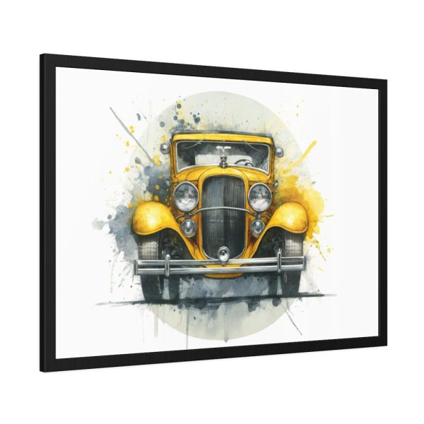 93855-205.jpg Vintage Yellow Car Framed Poster