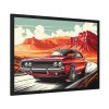 Classic Red Muscle Car Framed Poster