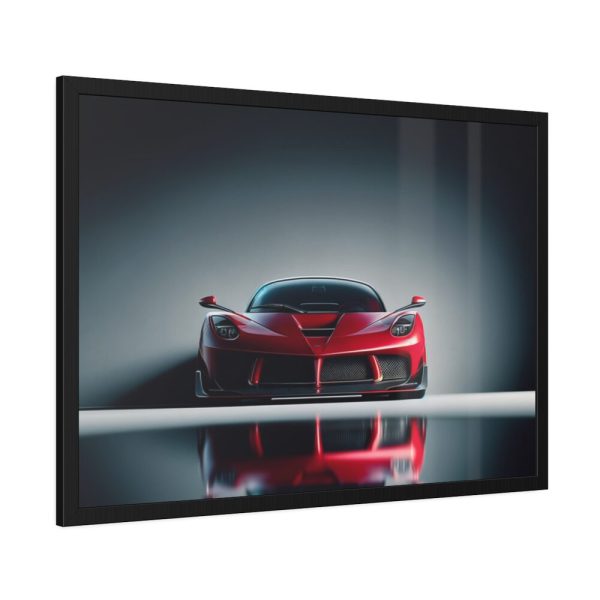 Sleek Red Sports Car Framed Poster