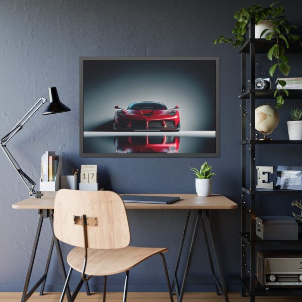 Sleek Red Sports Car Framed Poster