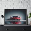 Sleek Red Sports Car Framed Poster