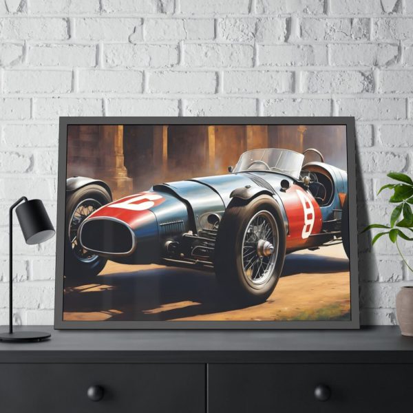 93855-231.jpg Old Racing Vintage Car Framed Poster