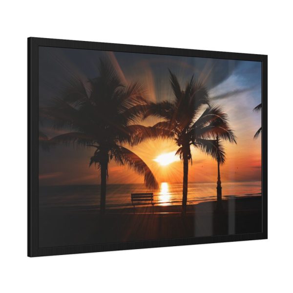 Tropical Beach Sunset Landscape II Framed Poster