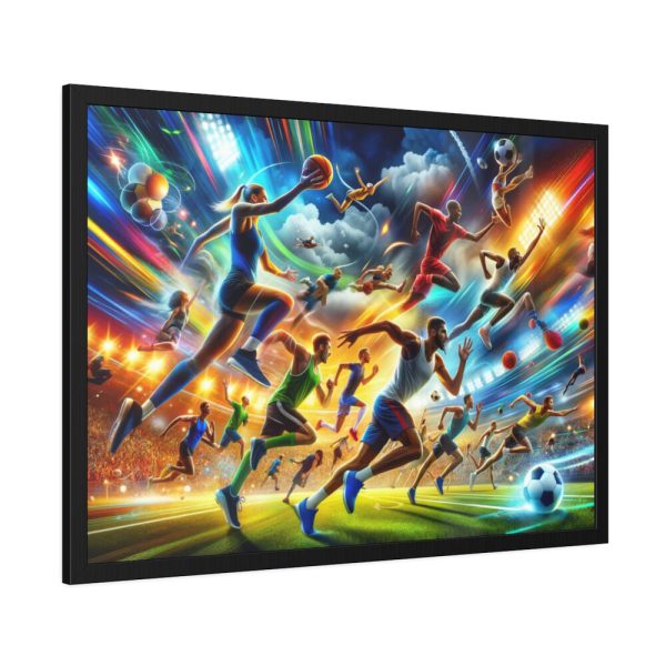 93855-273.jpg Sport Scene Capturing the Excitement and Energy of Athletes Framed Poster