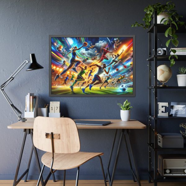 93855-274.jpg Sport Scene Capturing the Excitement and Energy of Athletes Framed Poster