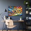 Soccer Players in Action Framed Poster