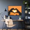 93855-30.jpg Heart Hands Frame the Sun Framed Poster