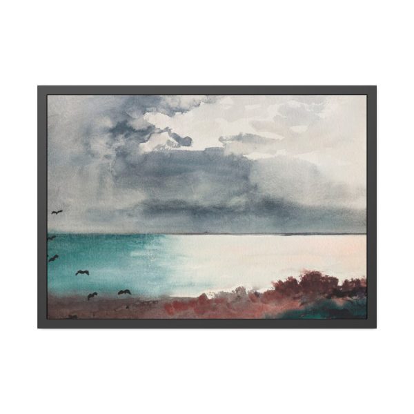 93855-300.jpg Breaking Storm, Coast of Maine Framed Poster