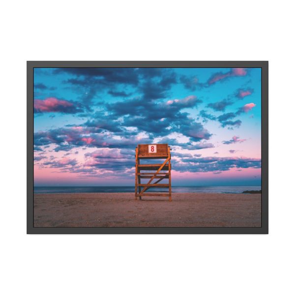 Lifeguard tower number 8 at the Bradley Beach Framed Poster