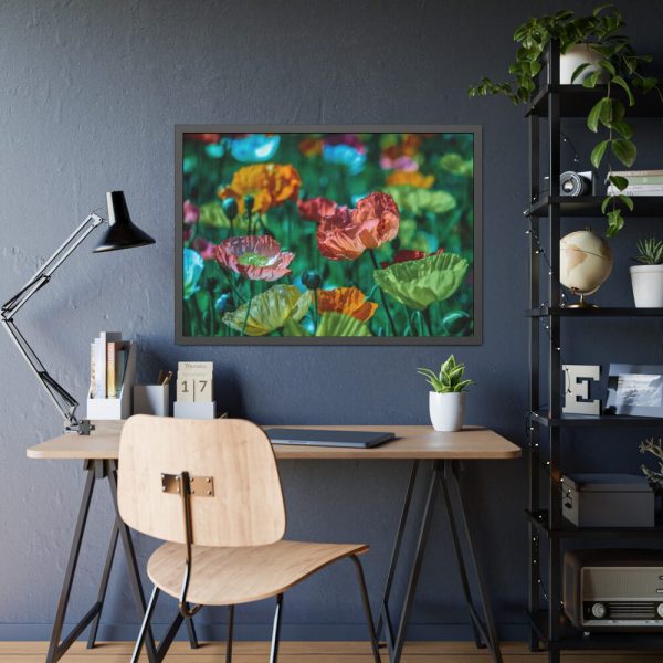 93855-334.jpg Colorful Blooming Poppies Framed Poster