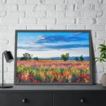Red Poppy Field Framed Poster - Image 8