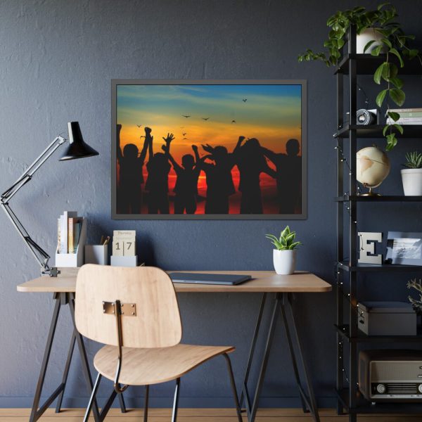 93855-34.jpg Kids Silhouette Framed Poster