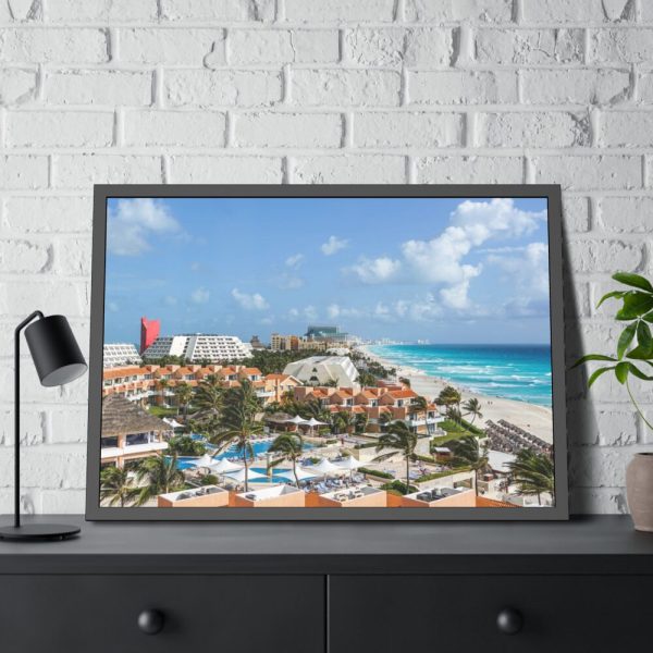 93855-347.jpg Cancun Mexico Tropical Beach Framed Poster
