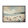 93855-402.jpg Beach Scene With People Framed Poster
