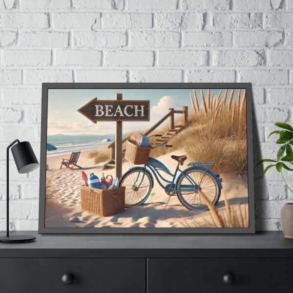 93855-409.jpg Peaceful Beach Scene Framed Poster