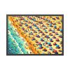 Aerial View of Vibrant Beach Scene Framed Poster