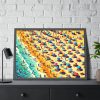 Aerial View of Vibrant Beach Scene Framed Poster