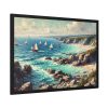 93855-419.jpg Peaceful Atmosphere With Rocky Coastline Framed Poster