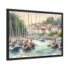 93855-423.jpg Coastal Scene With Sailboats in Marina Framed Poster