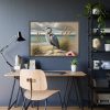 Heron on Sandy Beach Framed Poster