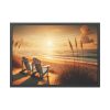 93855-430.jpg White Adirondack Chairs Facing the Ocean Framed Poster