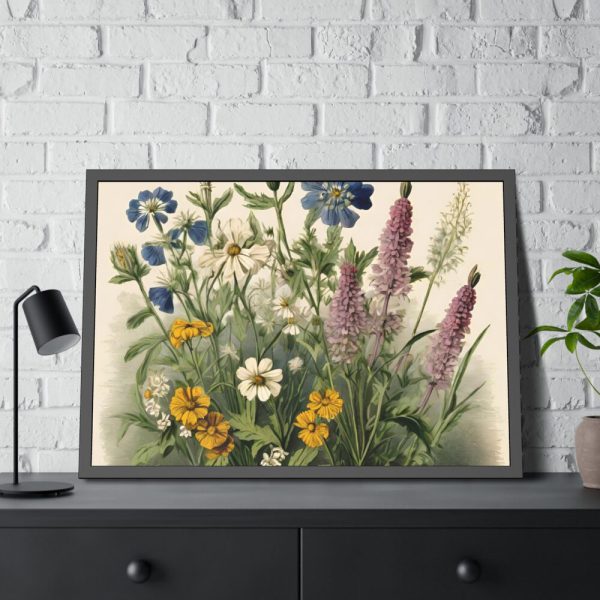 93855-437.jpg Vintage Wildflowers Framed Poster