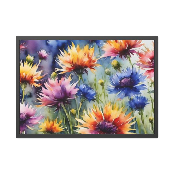 Cornflowers Wildflowers Framed Poster