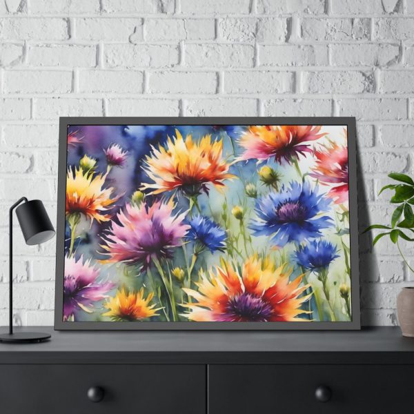 Cornflowers Wildflowers Framed Poster