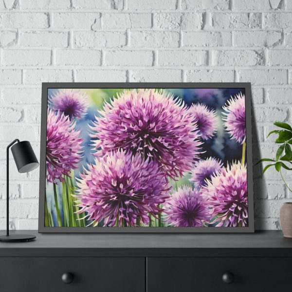Ornamental Allium Flower Framed Poster