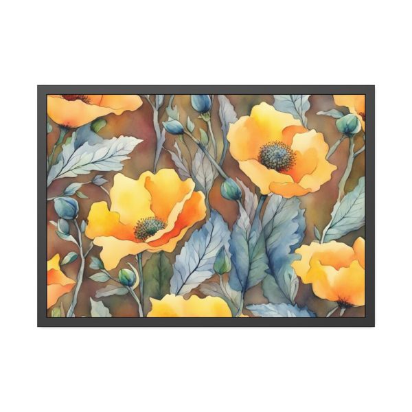 93855-462.jpg Saffron Flower Grunge Framed Poster
