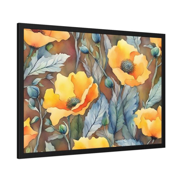 93855-463.jpg Saffron Flower Grunge Framed Poster