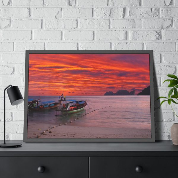 Sunset Beach Framed Poster