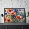 93855-473.jpg Poppies Flowers Wildflowers Framed Poster