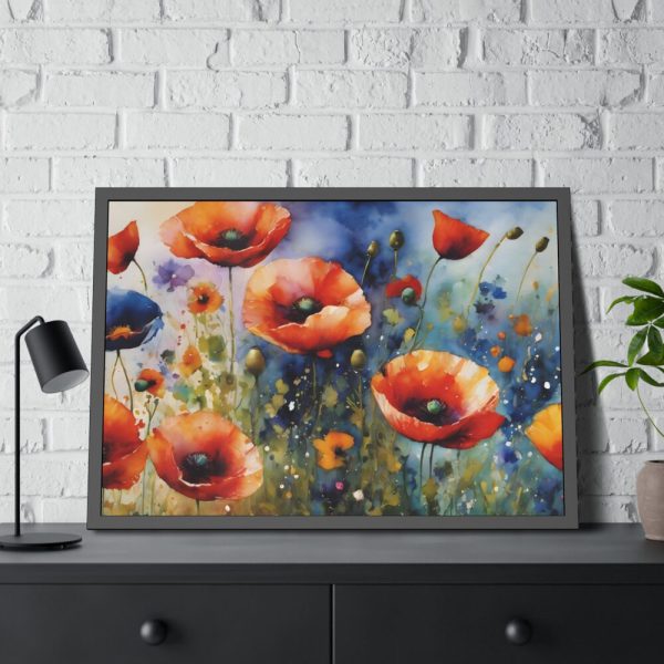 93855-473.jpg Poppies Flowers Wildflowers Framed Poster