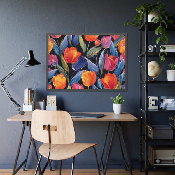93855-484.jpg Colorful Tulip Pattern Framed Poster