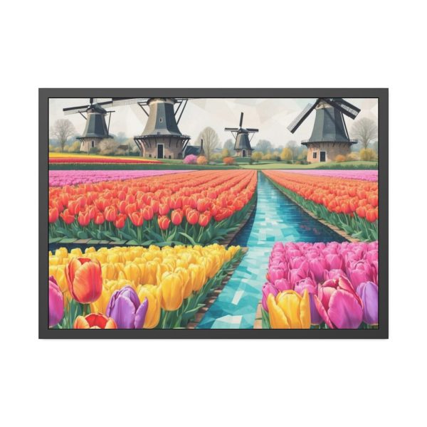 93855-490.jpg Holland Tulip Windmill Framed Poster