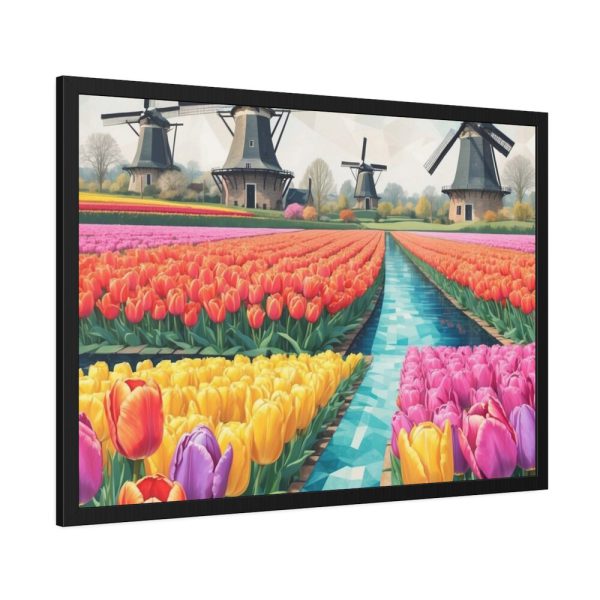 93855-491.jpg Holland Tulip Windmill Framed Poster